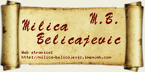 Milica Beličajević vizit kartica